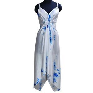 Shahida Parides HomeTie Dye Scarf Dress in Bright Blue Tye Dye NWT Size OSFM